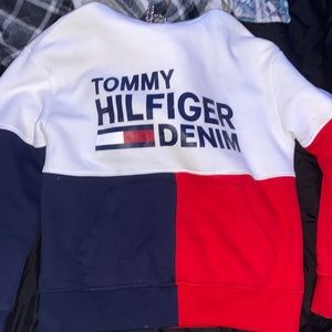 Tommy Hilfiger Hoodie, has small stains on the back as shown. smoke free home